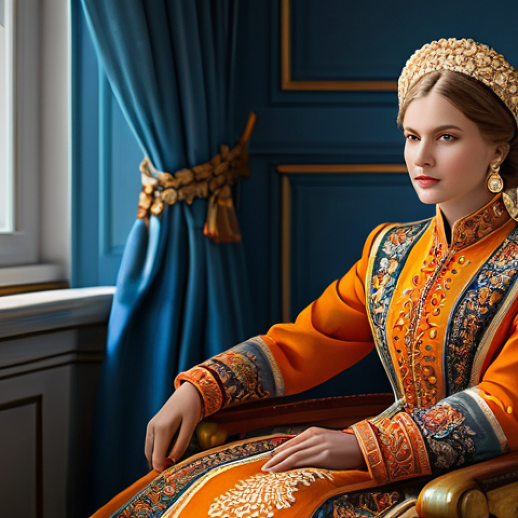 우크라이나 패션 스타일 - Image Prompt 1: Modern Vyshyvanka Elegance**