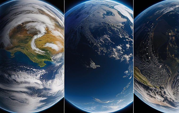 우크라이나 우주 산업 발전 - Here are three detailed image prompts in English, based on the provided text about Ukraine's space i...