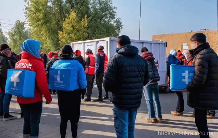 우크라이나 병원 및 의료 서비스 - **Prompt:** A determined Ukrainian doctor, wearing scrubs and a medical mask, attentively examines a...