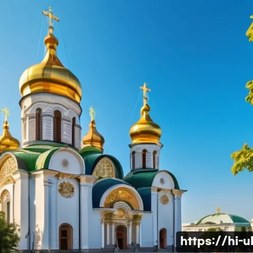 소피아 대성당 키예프 - A breathtaking view of the Saint Sophia Cathedral exterior, showcasing the unique architectural fusi...