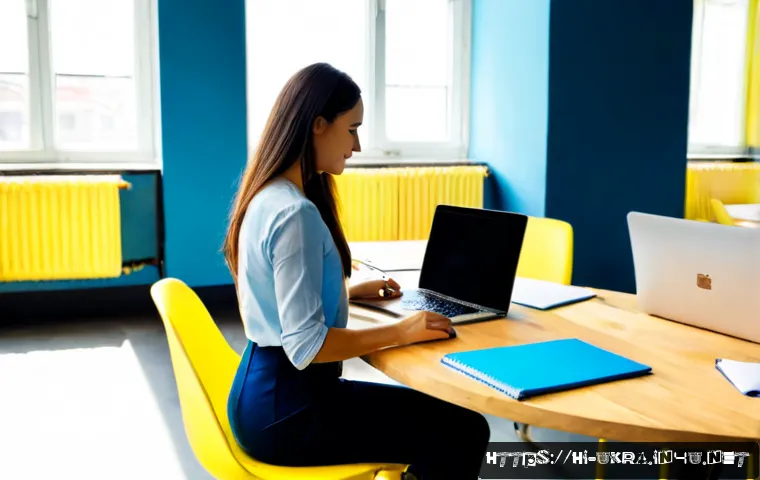 우크라이나 스타트업 트렌드 - Photorealistic modern startup workspace in Kyiv, diverse Ukrainian entrepreneurs collaborating aroun...